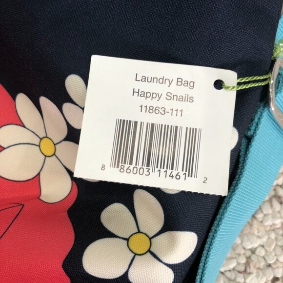 NWT Vera Bradley Happy Snails Lined Laundry Bag with Adjustable Shoulder Strap - Picture 6 of 9
